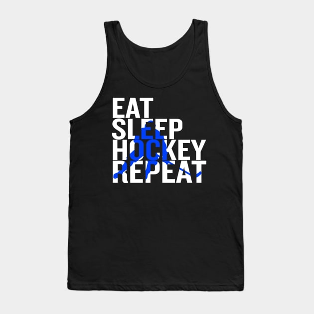 Eat Sleep Hockey Repeat Tank Top by Thoratostore